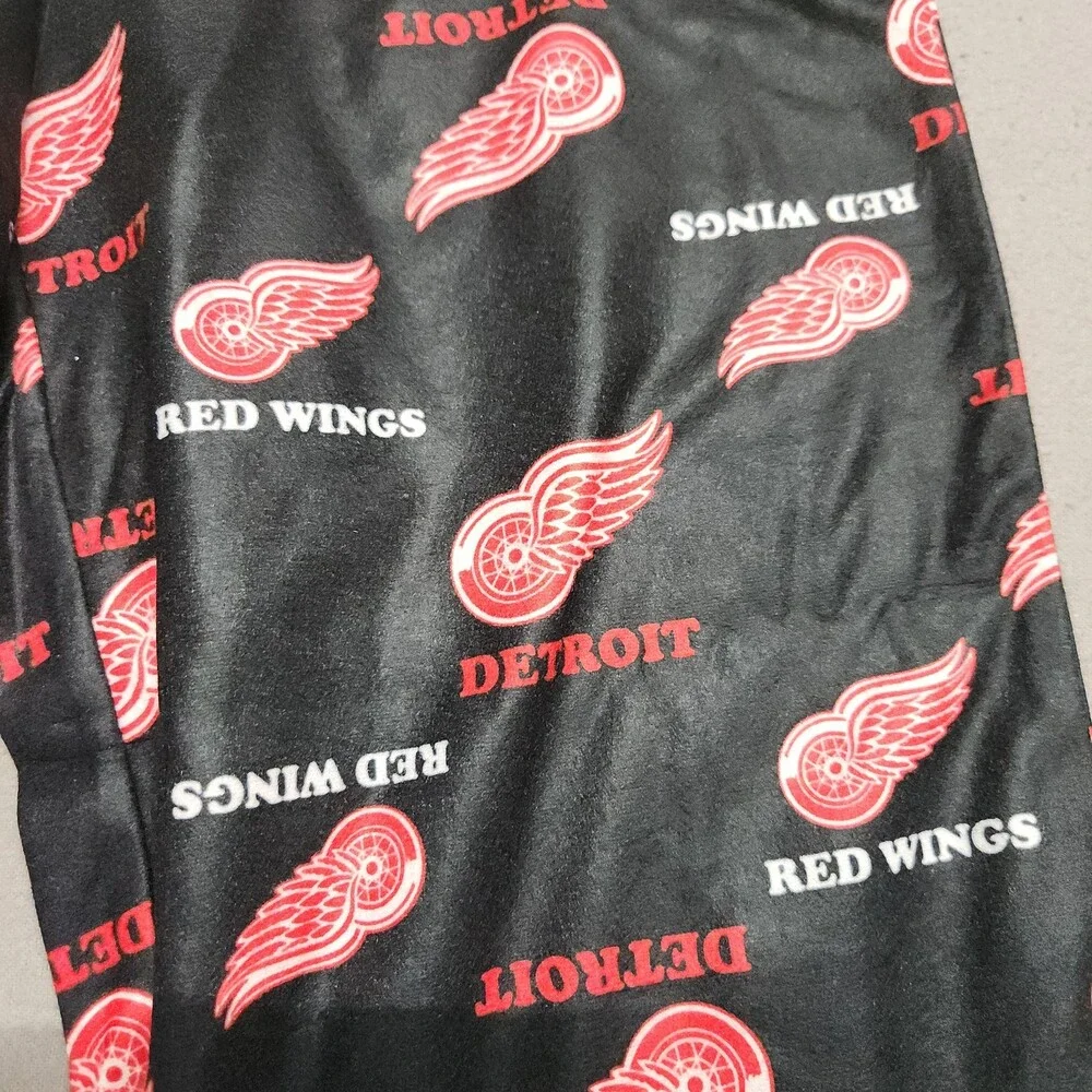 Nhl Detroit Red Wings Youth Sleepwear Pajama Pants S 8 Flame Resistant Black 140